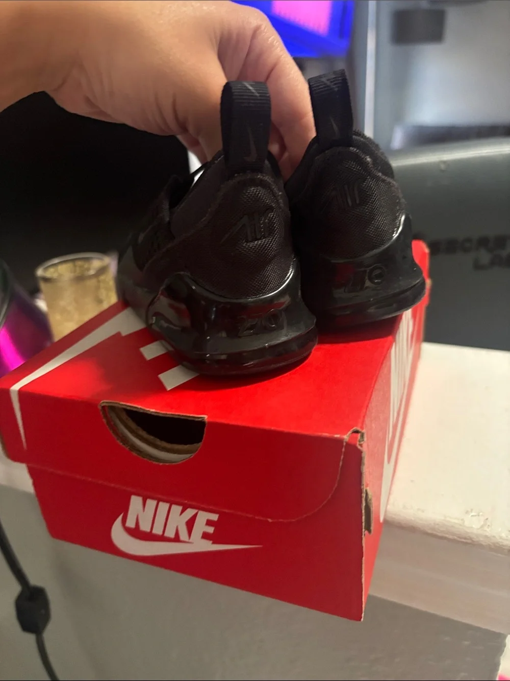 Nike Kids Black Mesh Slip-On Sneakers